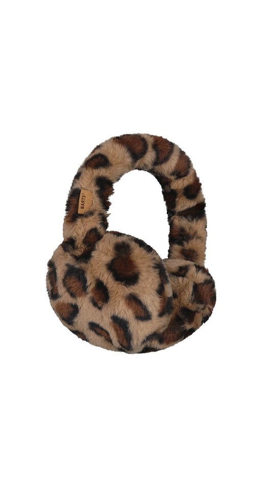 Big Fur Earmuffs (Brown Print Brown)