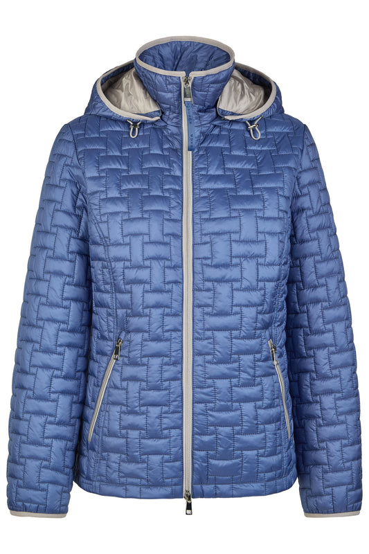 Sandwich-Steppjacke mit Kapuze (Electric Blue)