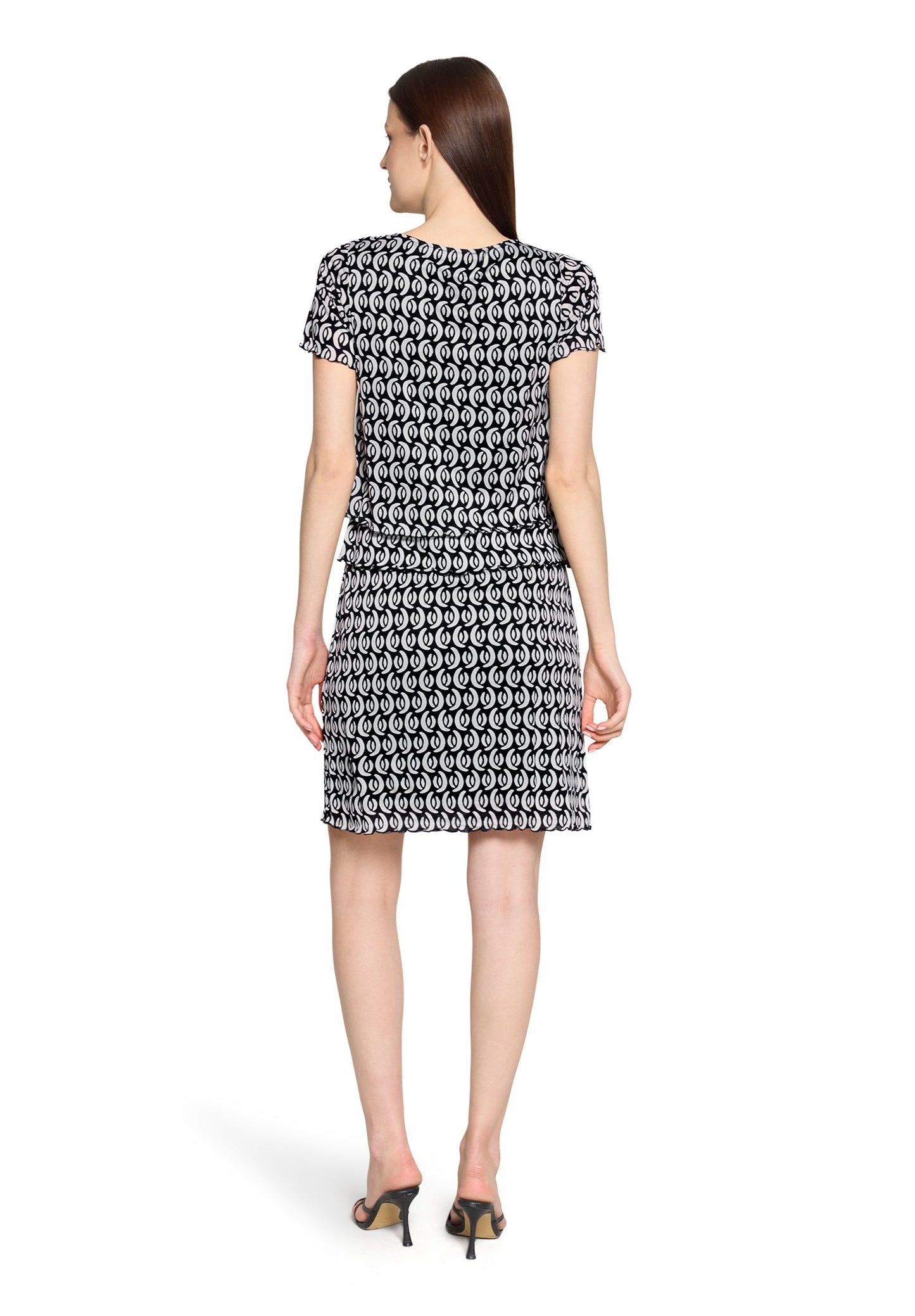 Stufenkleid (Dark Blue/cream)