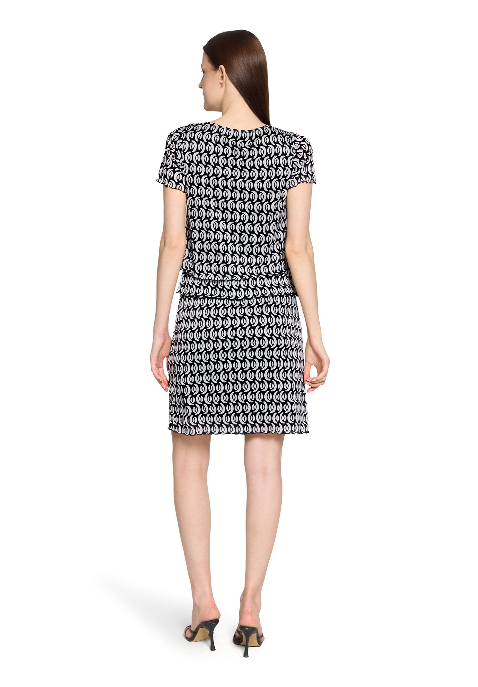 Stufenkleid (Dark Blue/cream)