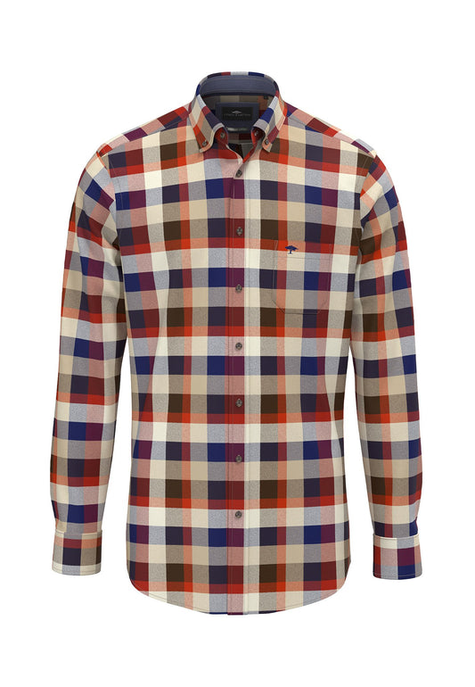 Square Flannel Check, B.D., 1/1 (Garnet Red)