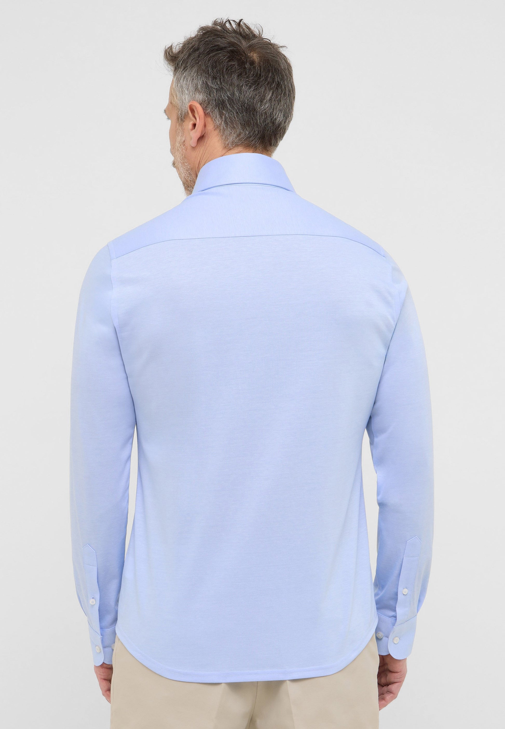 Hemd Jersey Langarm (Himmelblau)