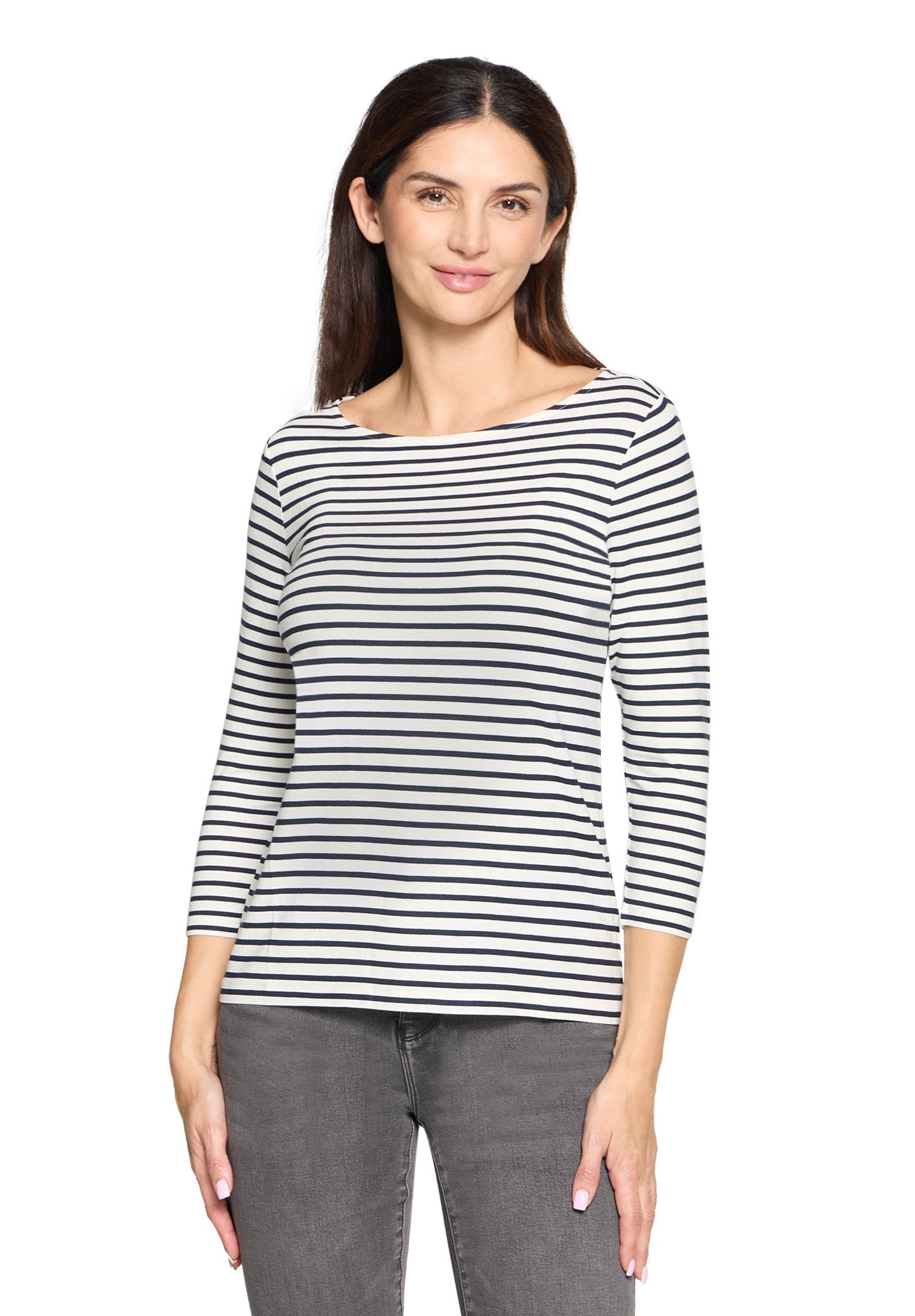 Basic Shirt (Cream/dark Blue)