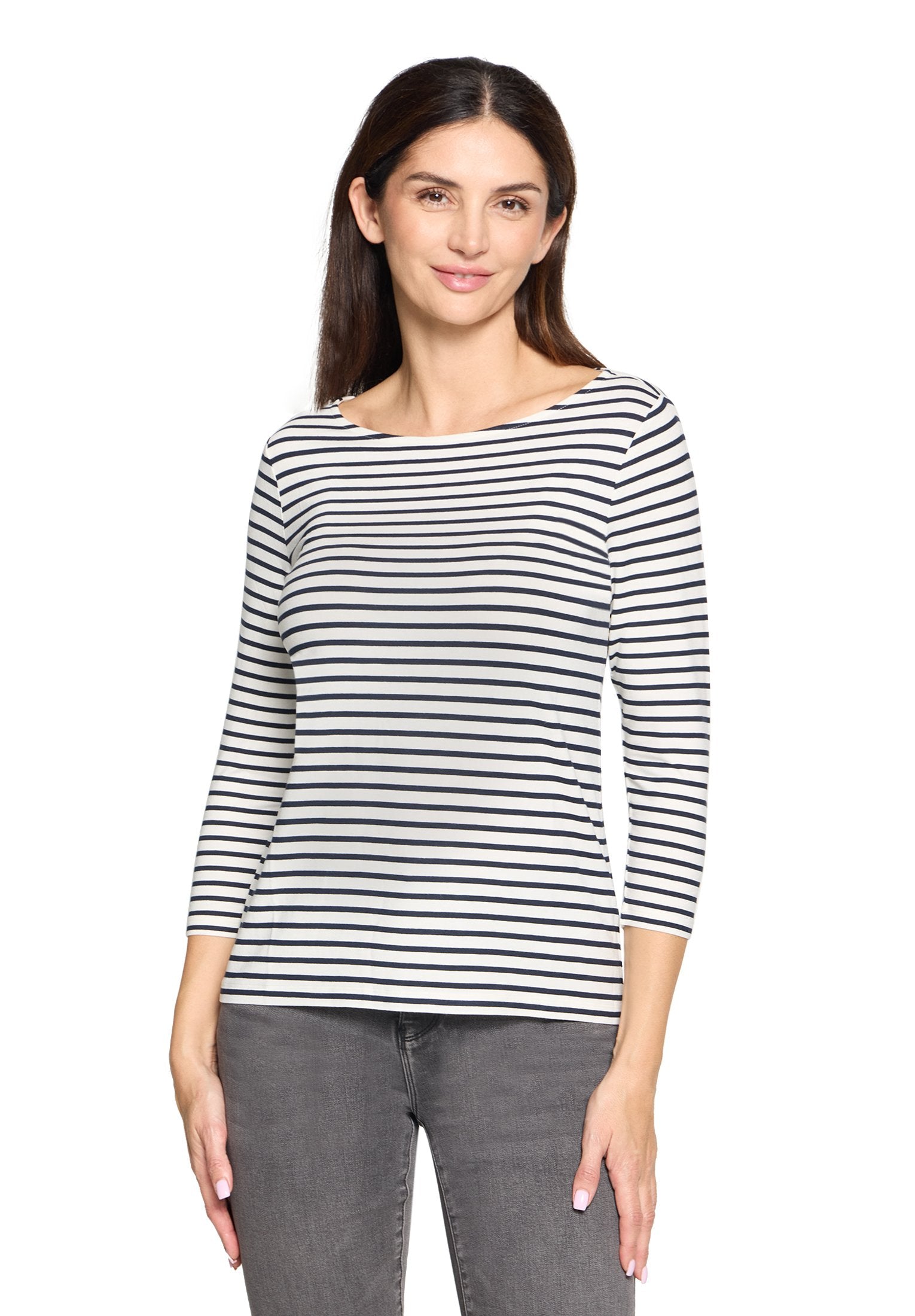 Basic Shirt (Cream/dark Blue)