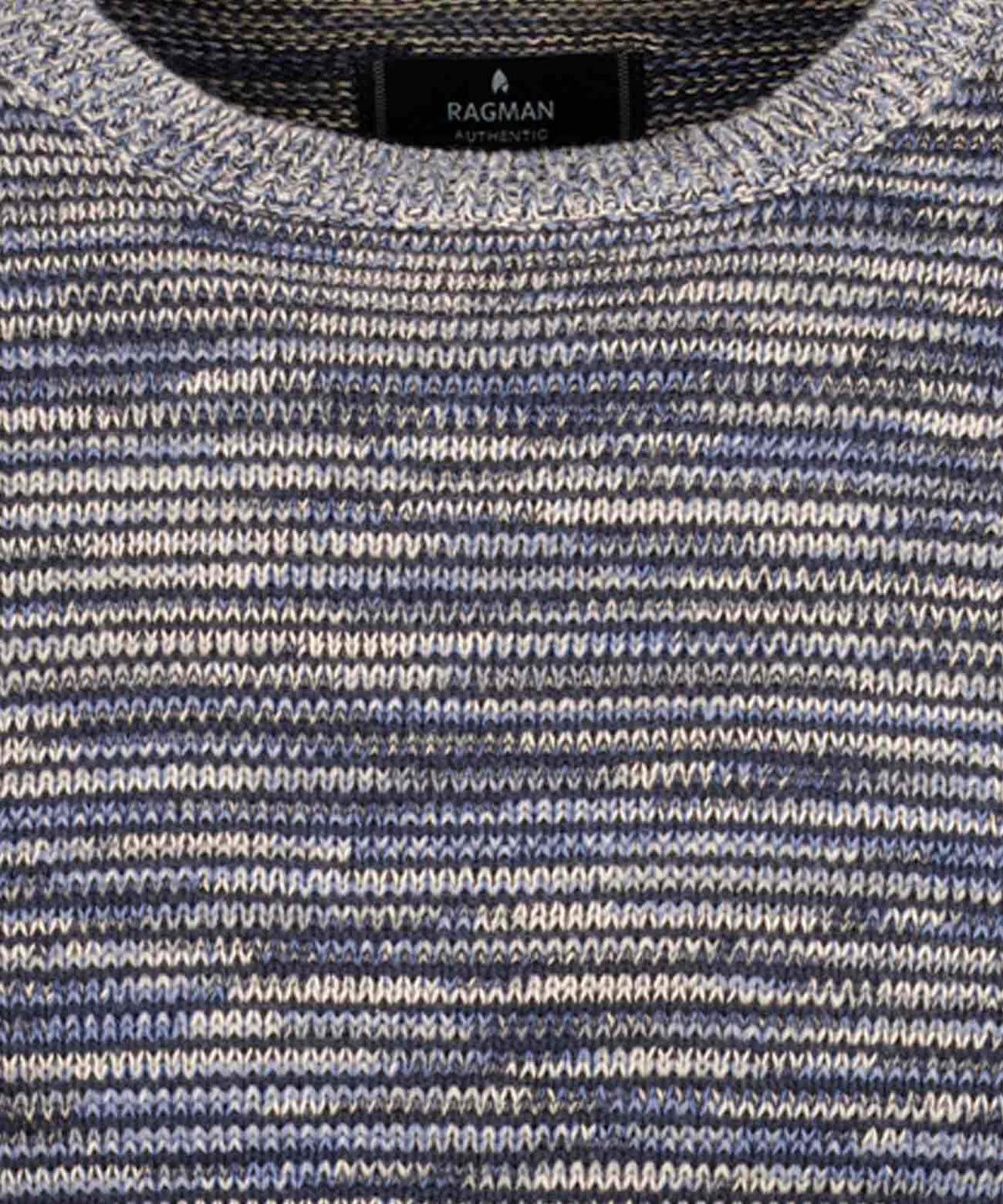 Strickpullover mit Rundhals, Tweed (Blau Multi)