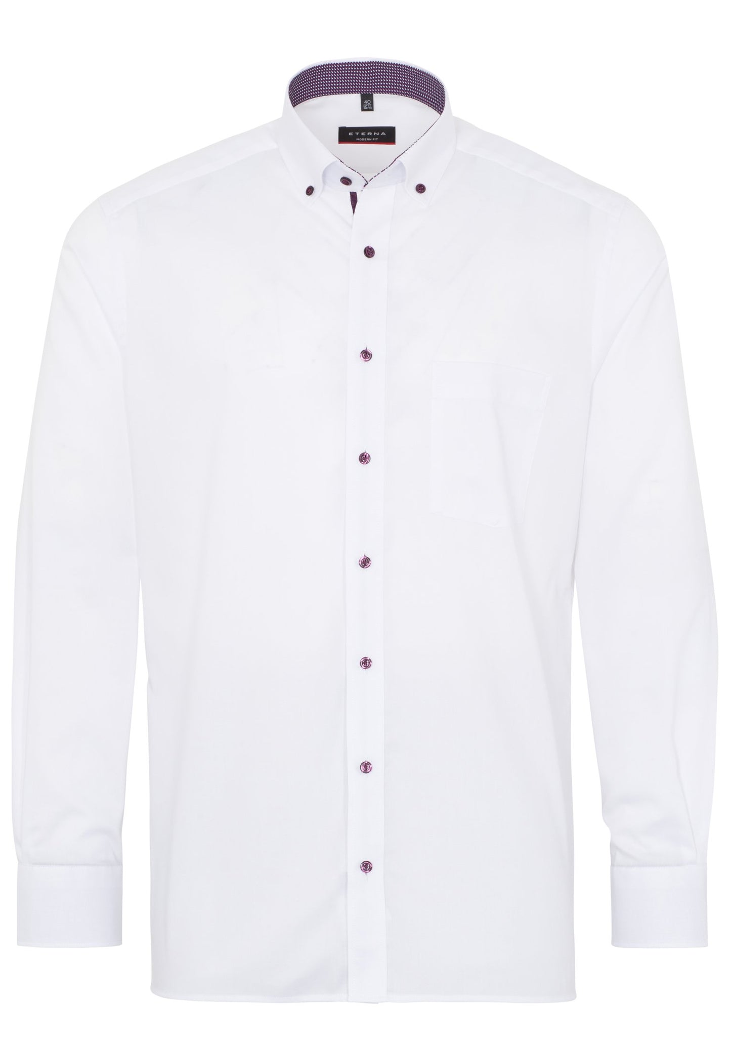Hemd Pinpoint Langarm (Weiss)
