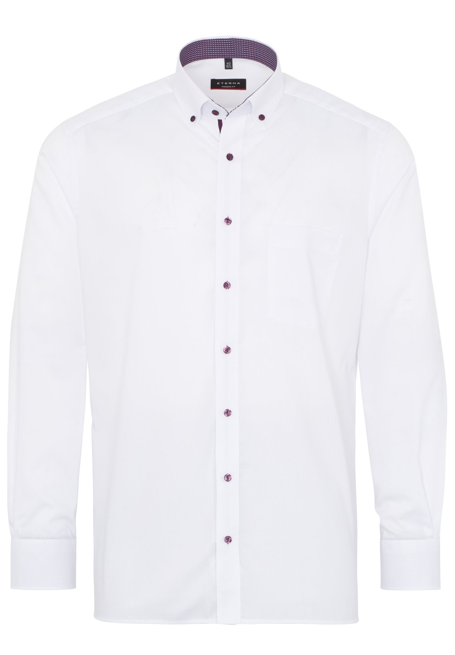 Hemd Pinpoint Langarm (Weiss)