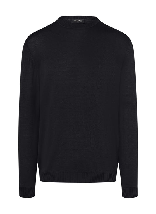 Pullover Rundhals 1/1 Arm (Black)