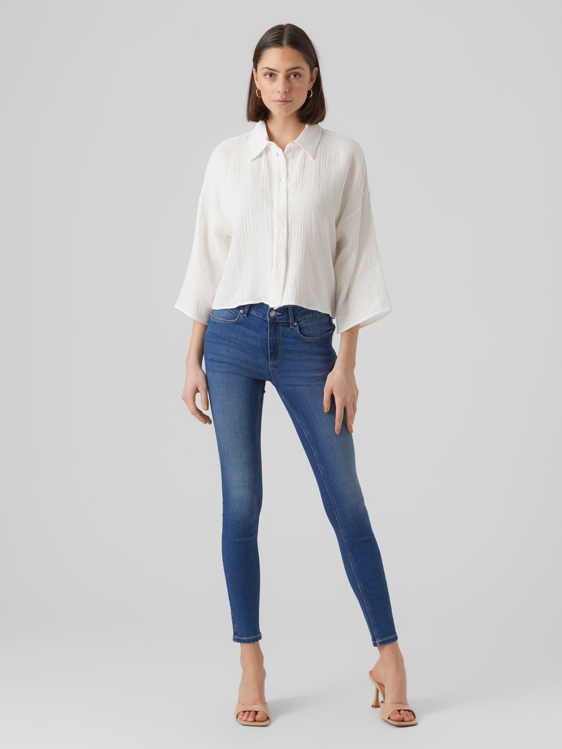 Vmnatali Crop Shirt Wvn Ga Noos (Snow White)
