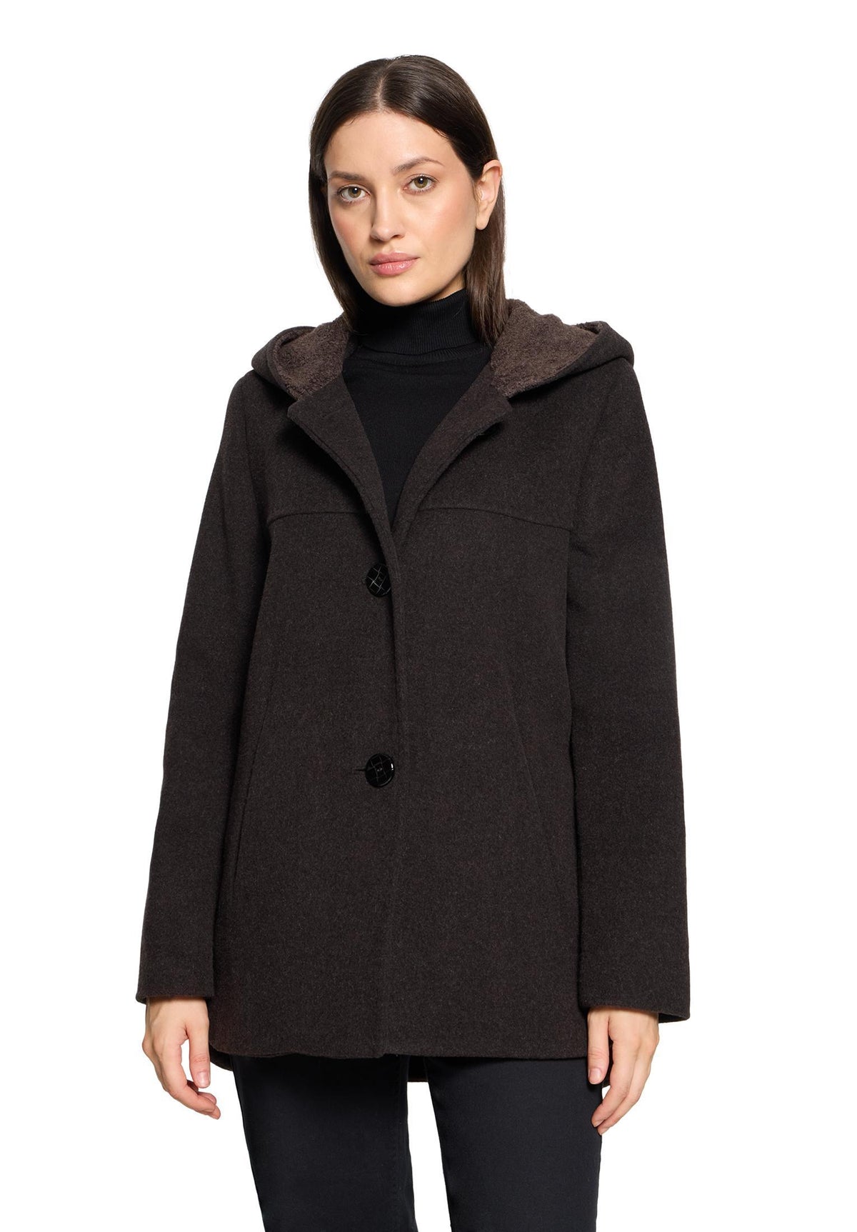 Wolljacke (Dark Brown Mela)