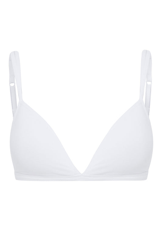 Skiny Damen Triangel BH gepaddet SKINY ADVANTAGE Cotton Stretch (White)