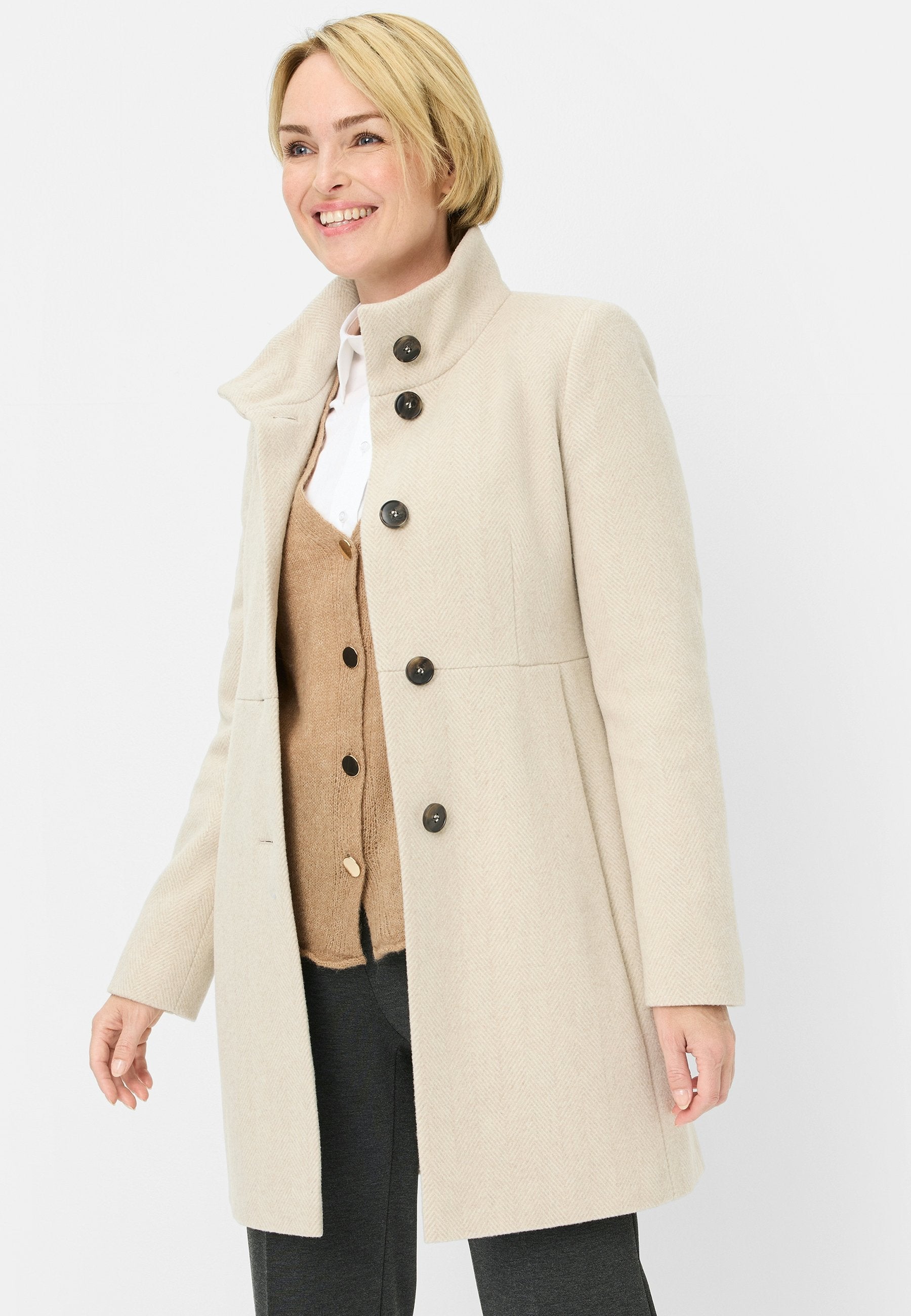 Wolljacke (Beige/kitt)