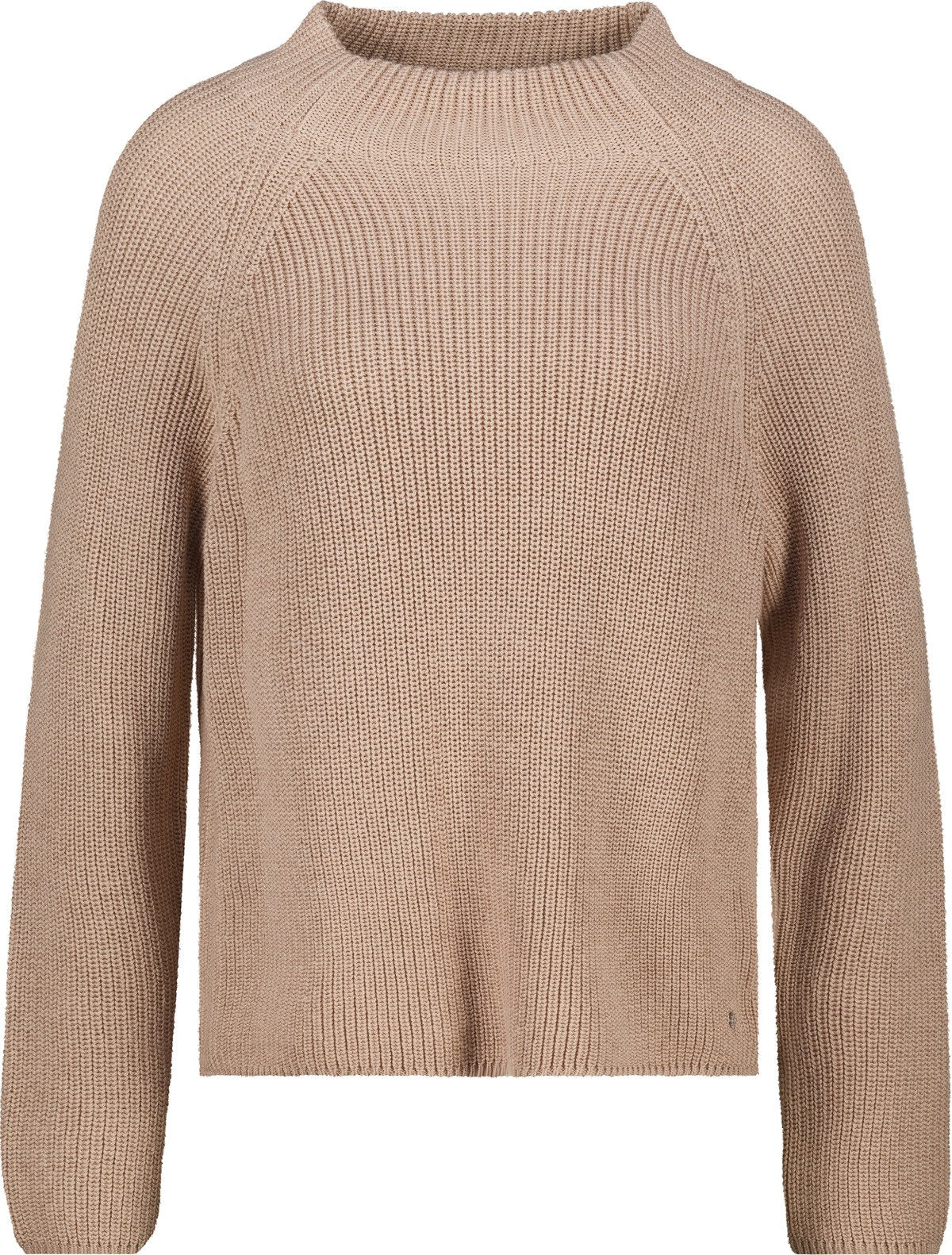 Strickpullover mit Stehkragen (Cappuccino)