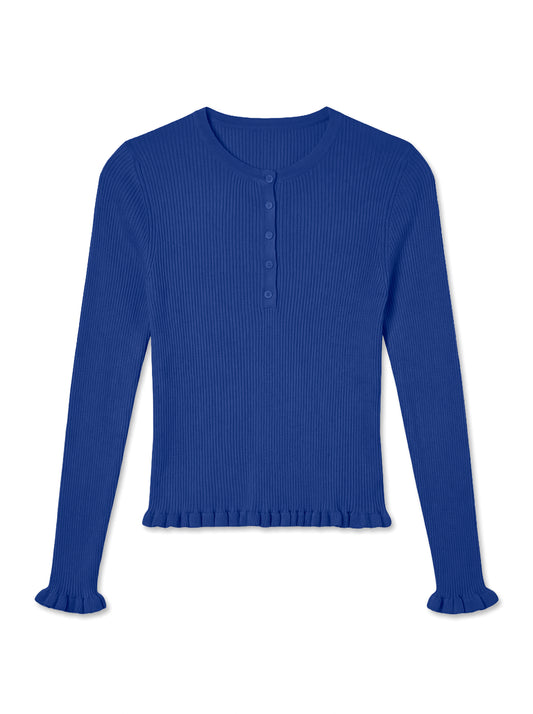 Vmanemone Henley Rib Pullover Noos (Surf The Web)