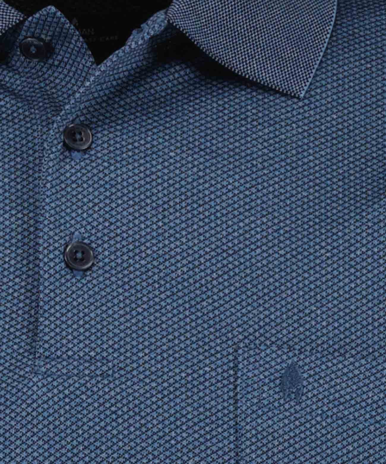 Softknit-Polo "Fischernetz" (Marine)