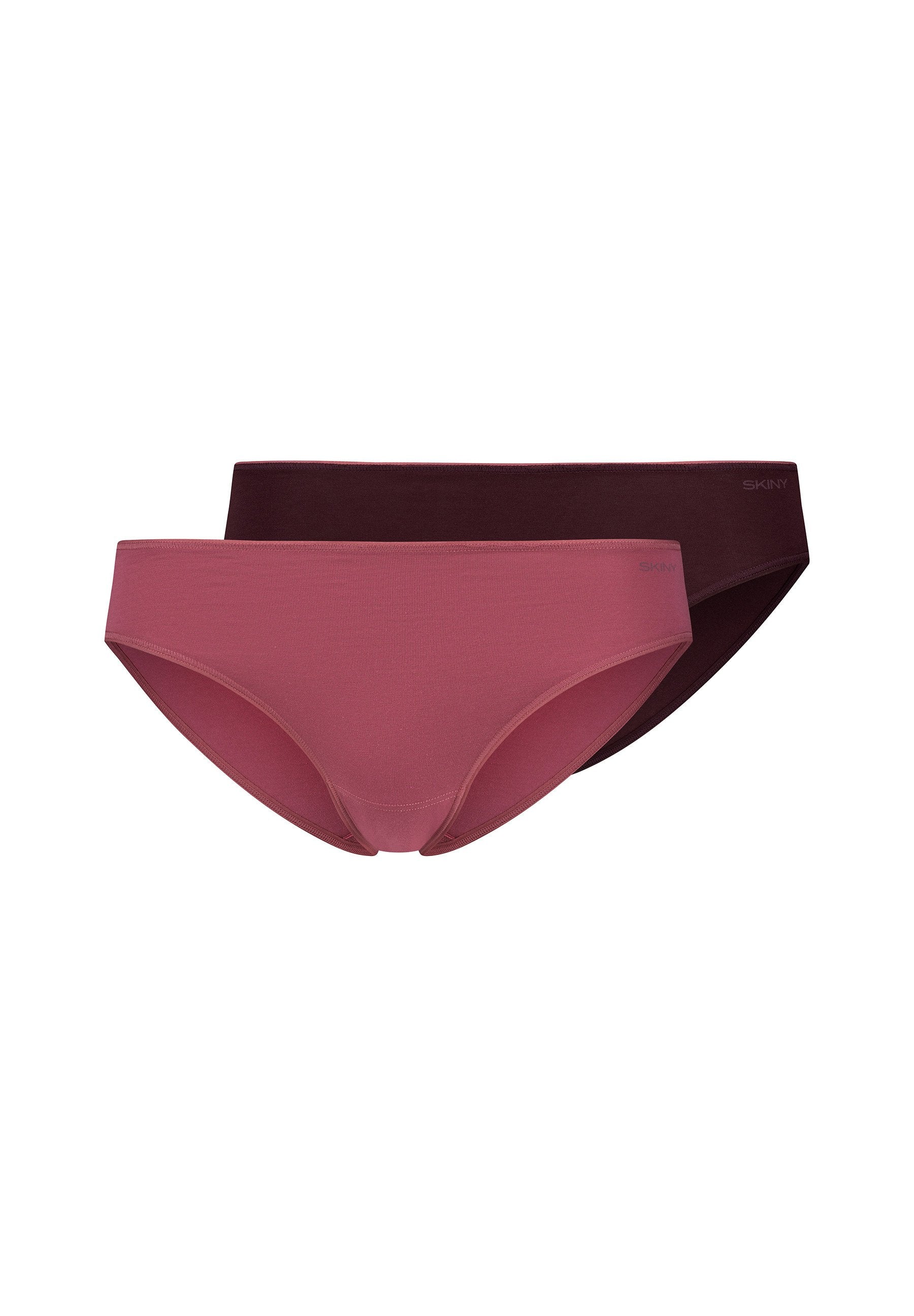 Skiny Damen Rio Slip Doppelpack SKINY ADVANTAGE Cotton Stretch (Rosewine Select)