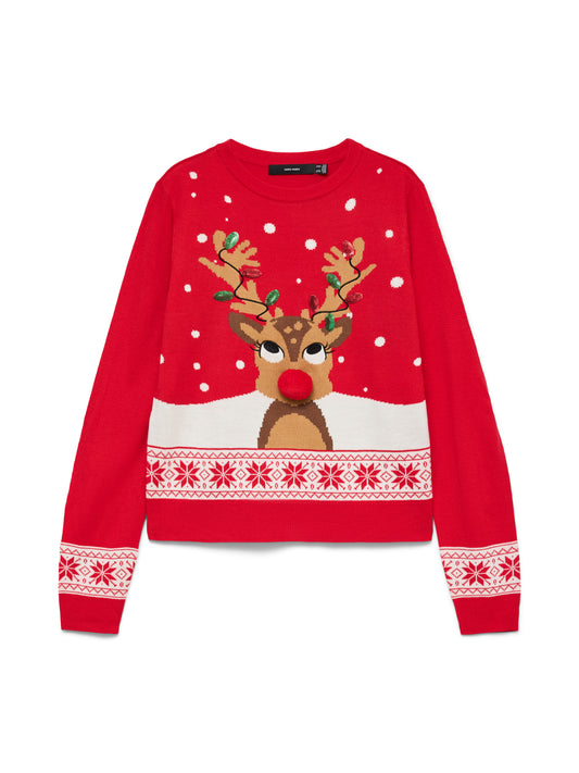 Vmfrostydeer Ls O-neck Pull. Xmas Box (Chinese Re)