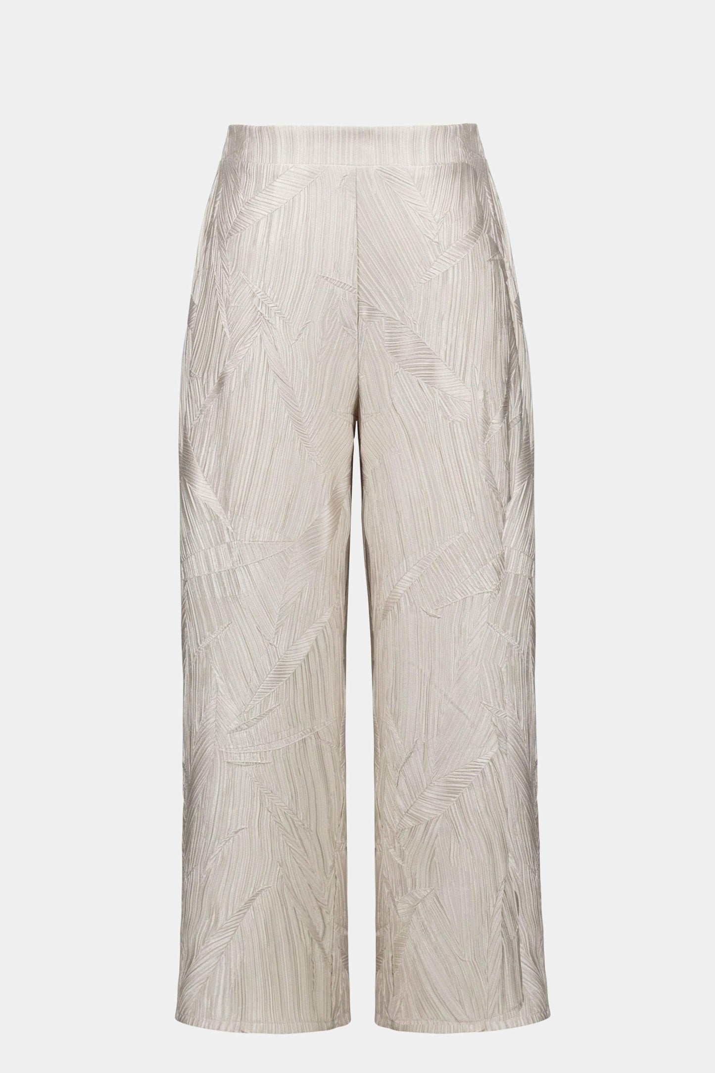 Plissierte Culotte-Hose aus Satin zum Hineinschlüpfen (Perlmutt)