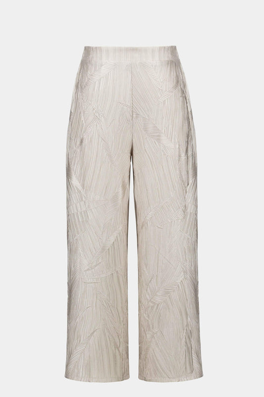Plissierte Culotte-Hose aus Satin zum Hineinschlüpfen (Perlmutt)