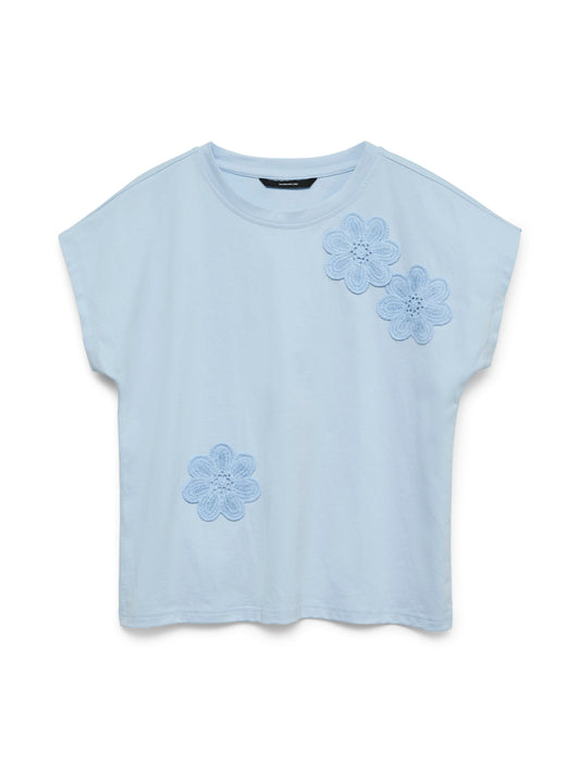 Vmlillibet Ss Flower Tee Exp (Brunnera Blue)