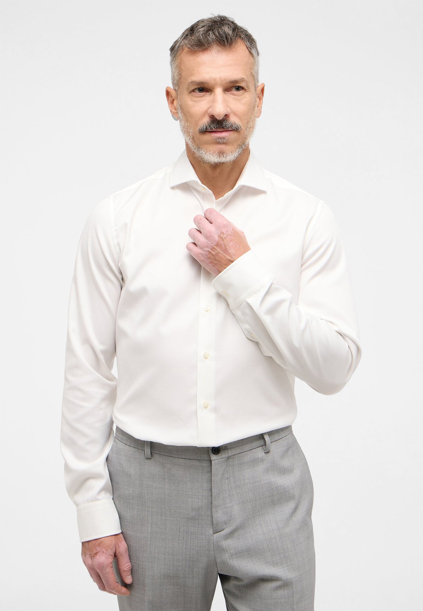 Eterna Langarm Hemd Slim Fit Cover Shirt Twill (Champagner)