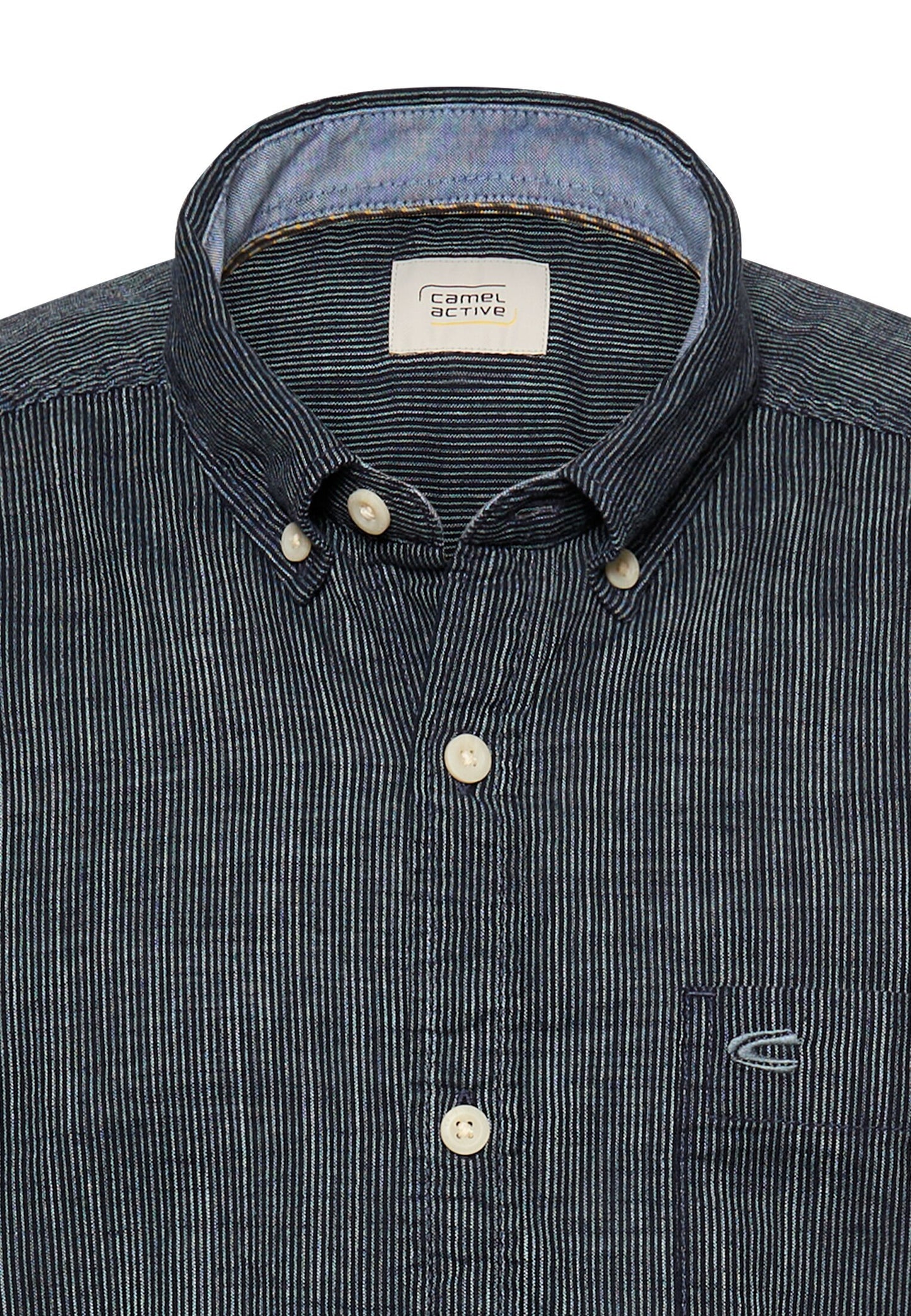 Kurzarmhemd mit Kontrastdetails (Dark Navy)
