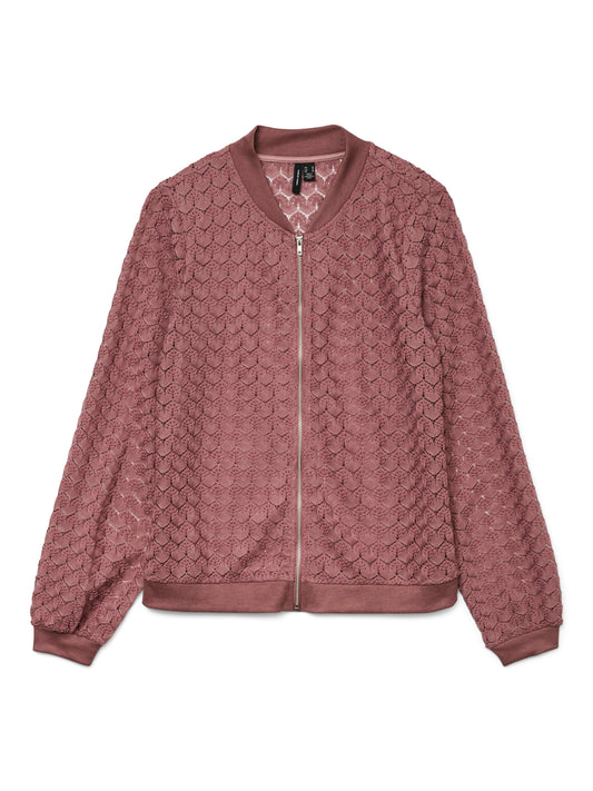 Vmbecca Ls Bomber Lace Top Jrs (Rose Brown)