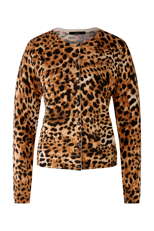 Strickjacke Viskosemischung (Camel Black)
