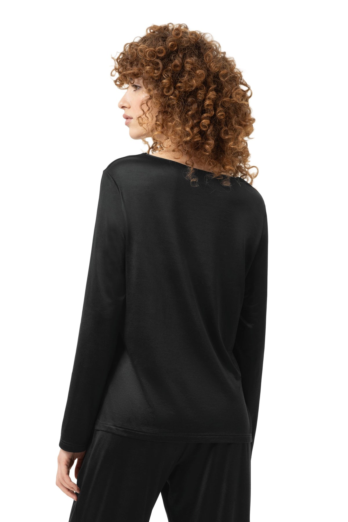 T-Shirt langarm (Schwarz)