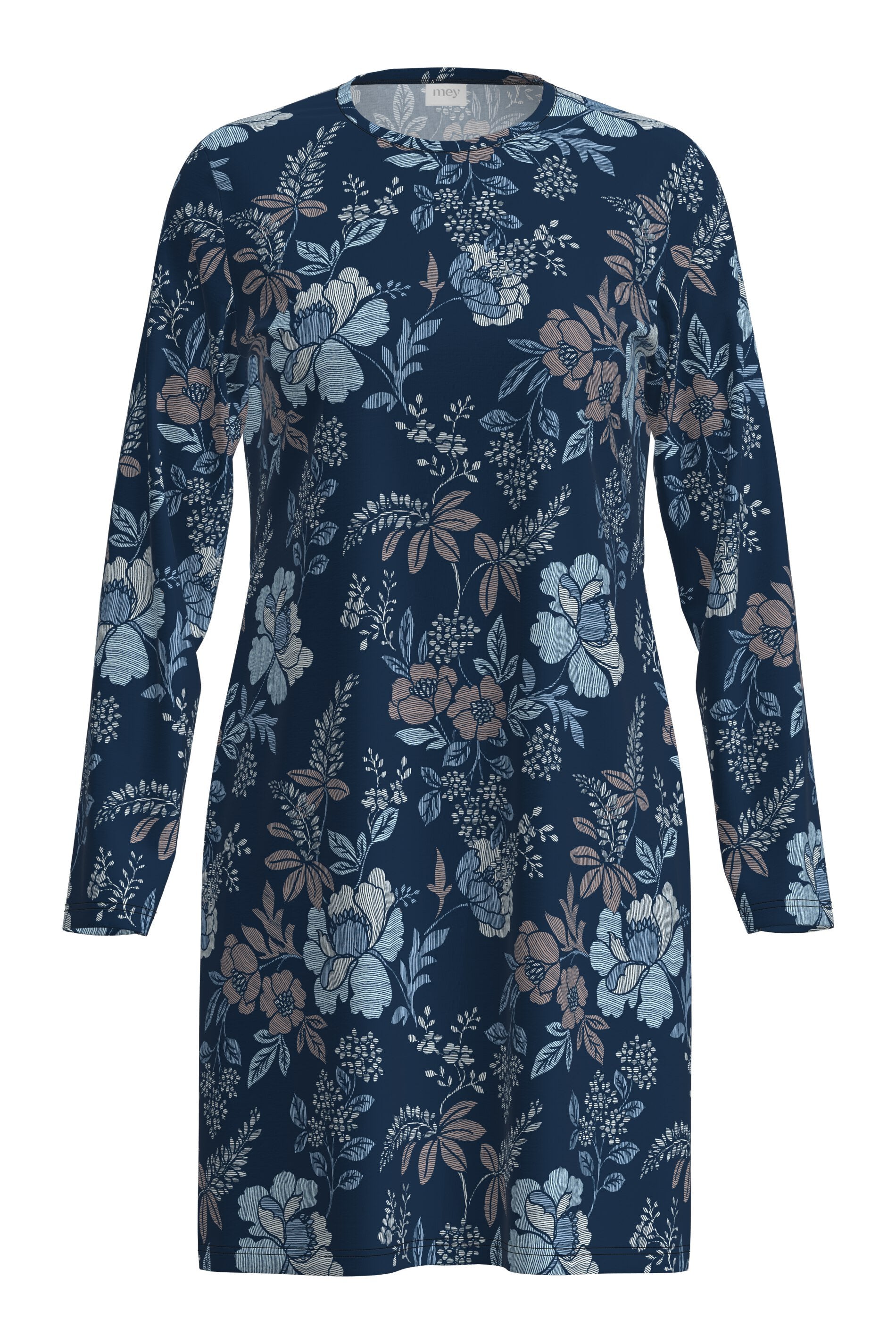 Nachthemd langarm (Deep Marine)