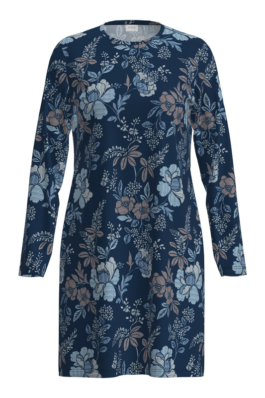 Nachthemd langarm (Deep Marine)