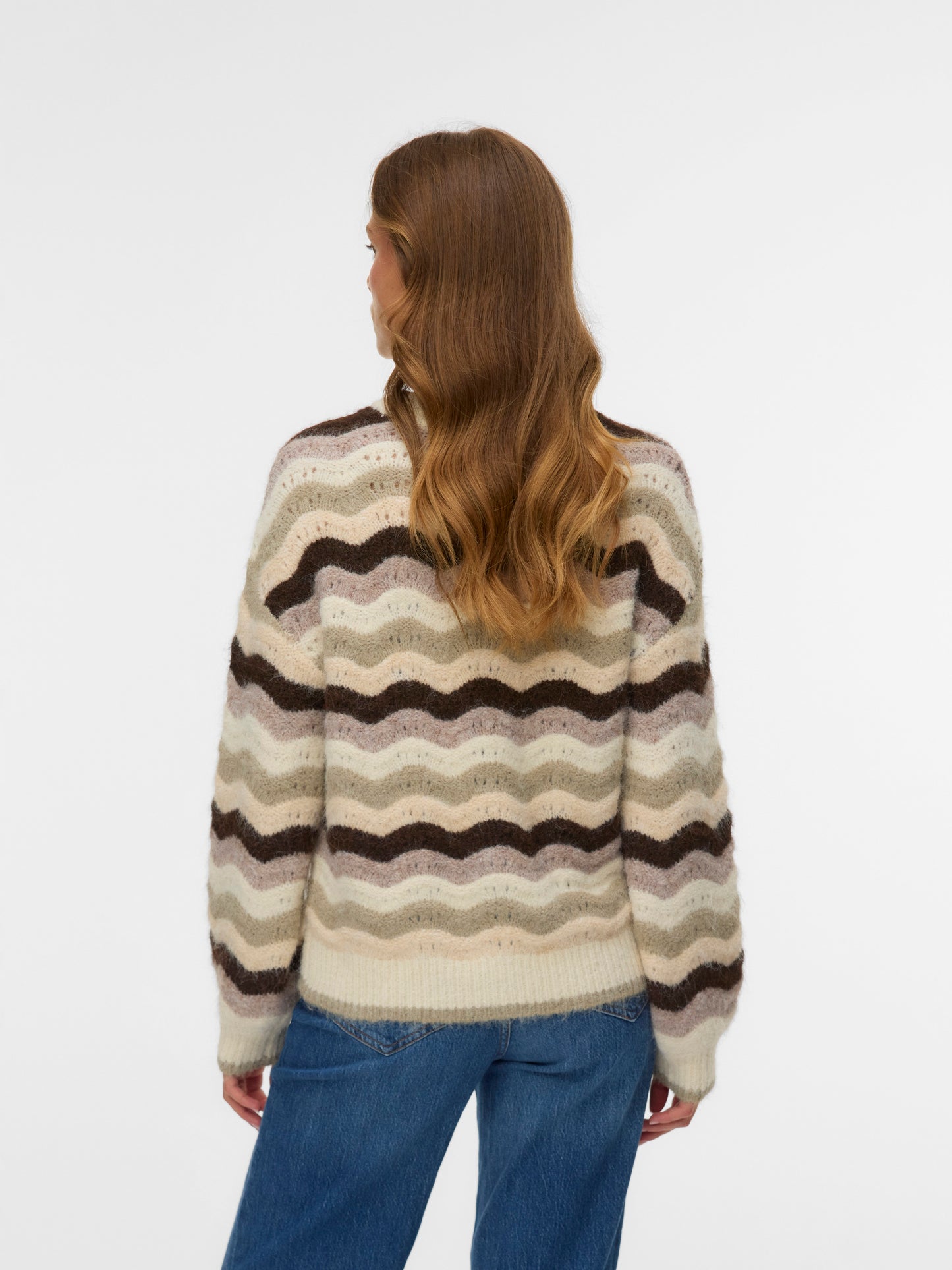 Vmdoja Ls O-neck Pullover Boo (Birch/w. S)