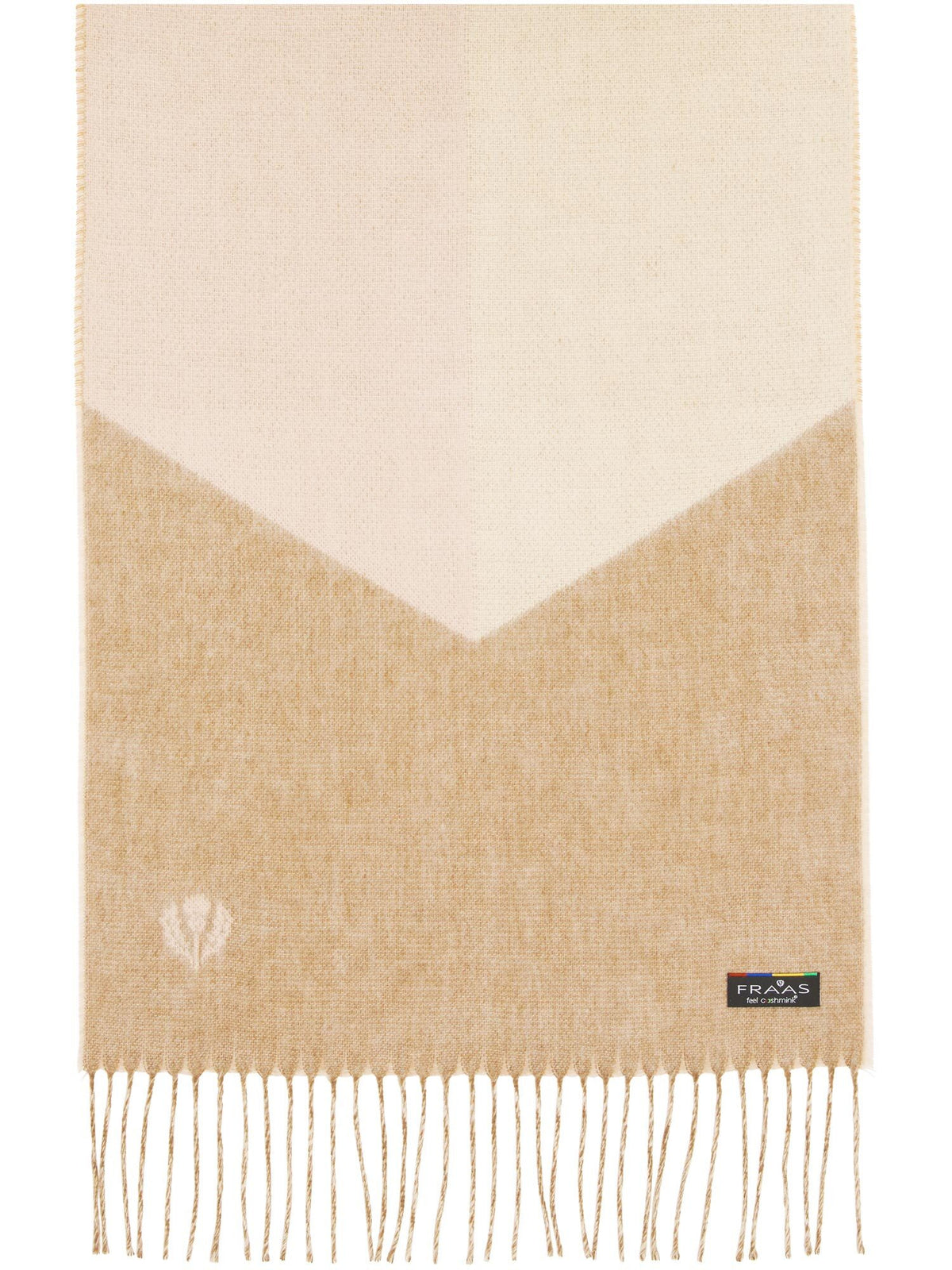 Schal Cashmink-Schal mit geometrischem Colour Block Design (Soft Beige)