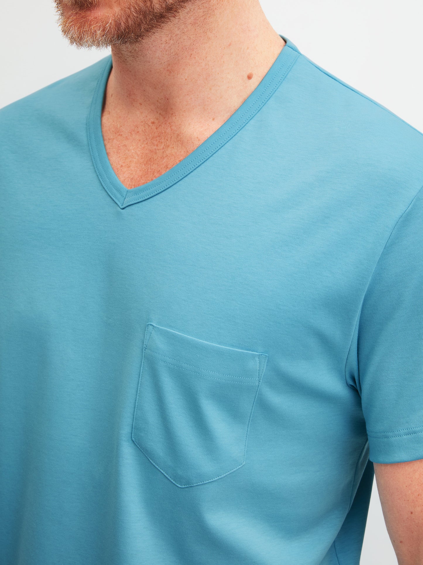 HERREN Pyjama kurz (Retro Blue)