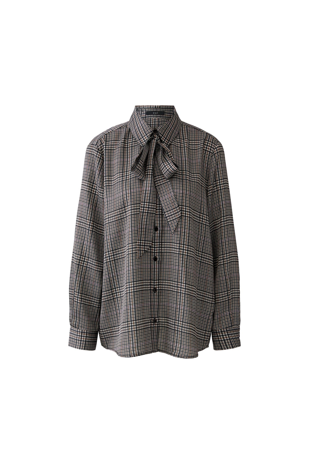 Schluppenbluse (Offwhite Brown)