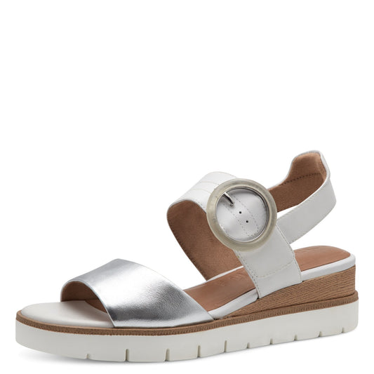 Sandalette (White/silver)
