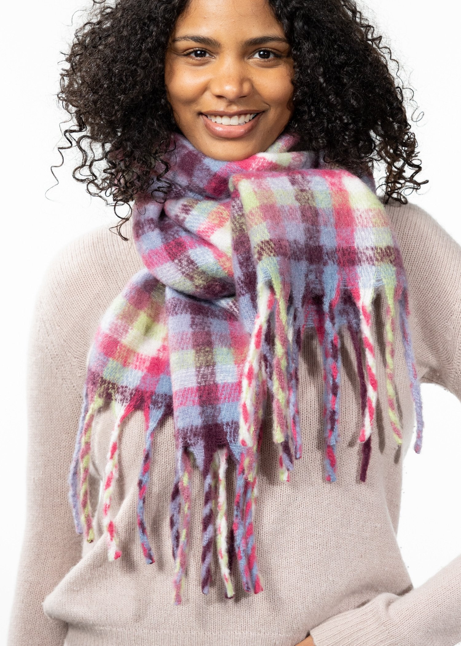 Plaity Scarf (Pink Fuchsia)