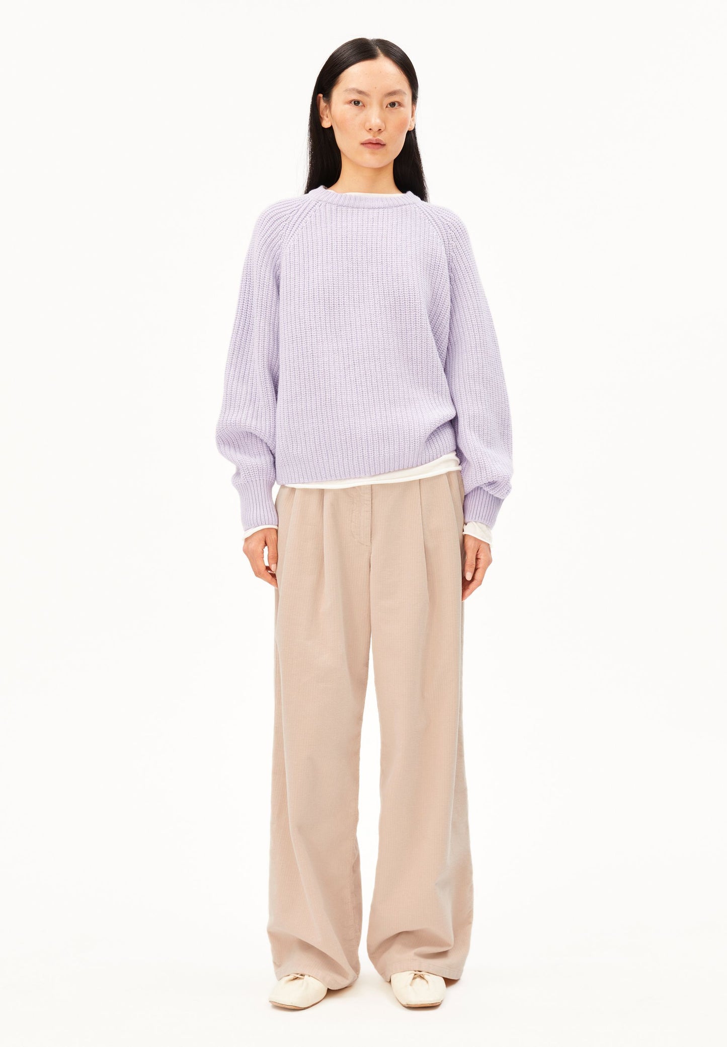 Rib Knit Sweater (Moonlit Lilac)