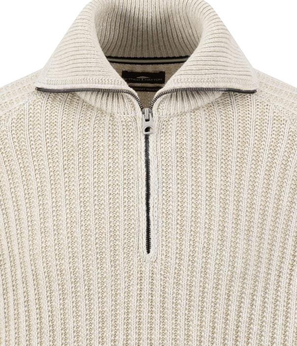 Zip Troyer, 2-tone rib*RWS (Snow White)