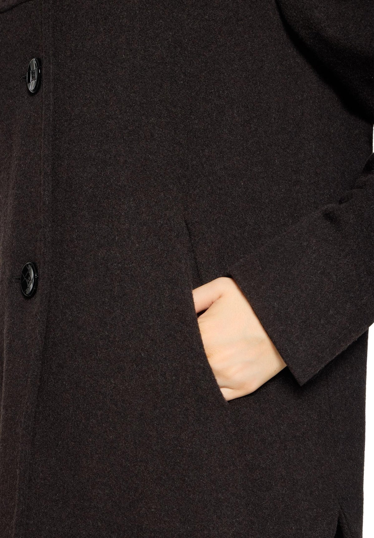 Wolljacke (Dark Brown Mela)