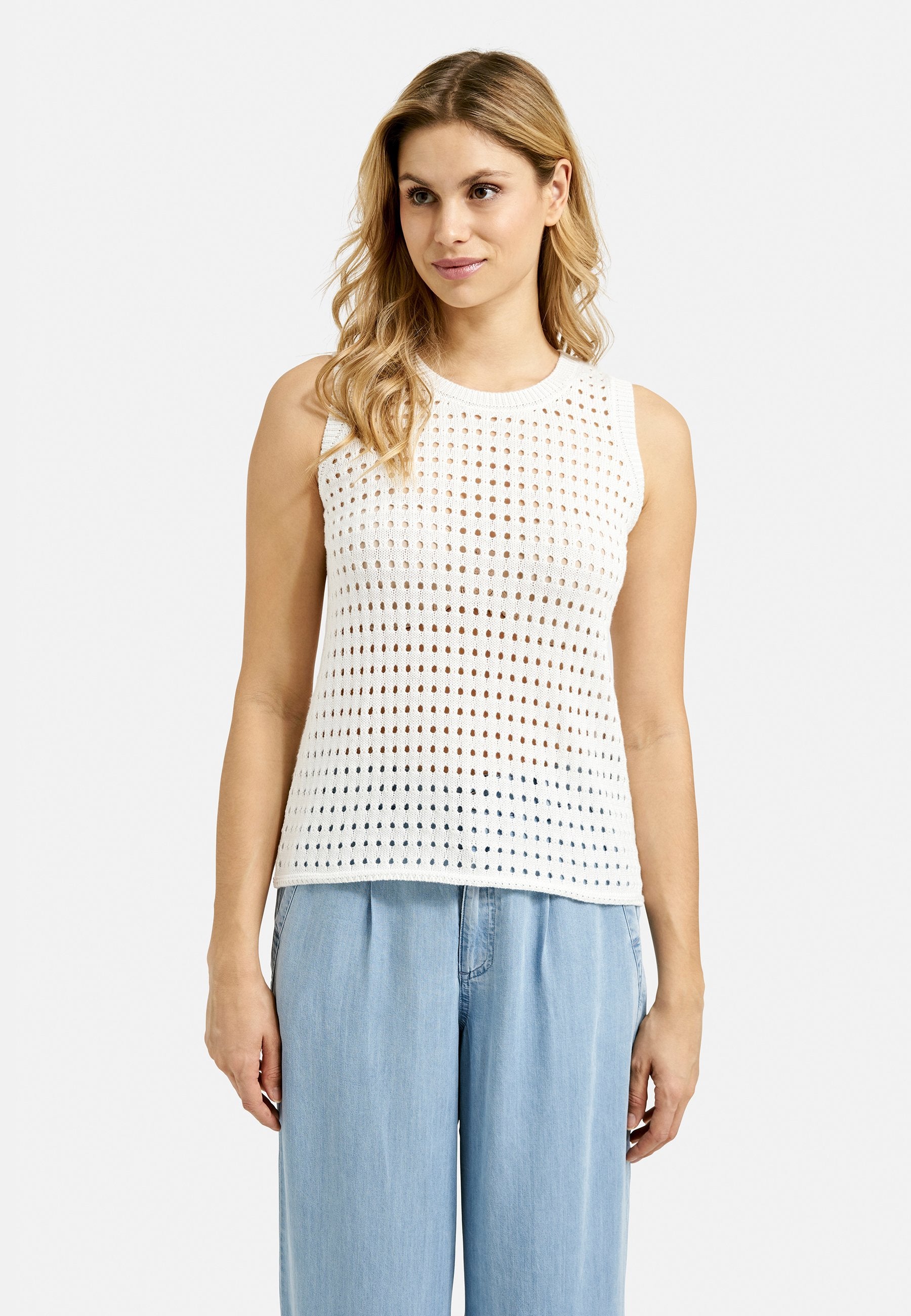 Net Crochet Top (Cream White)