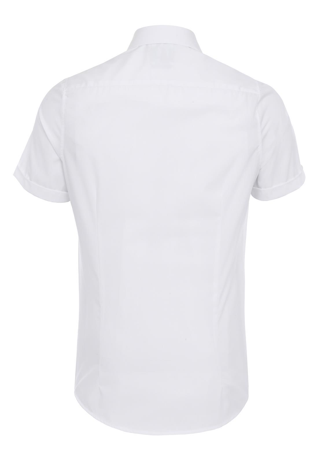 PURE Hemd City slim fit Halbarm (Weiß)