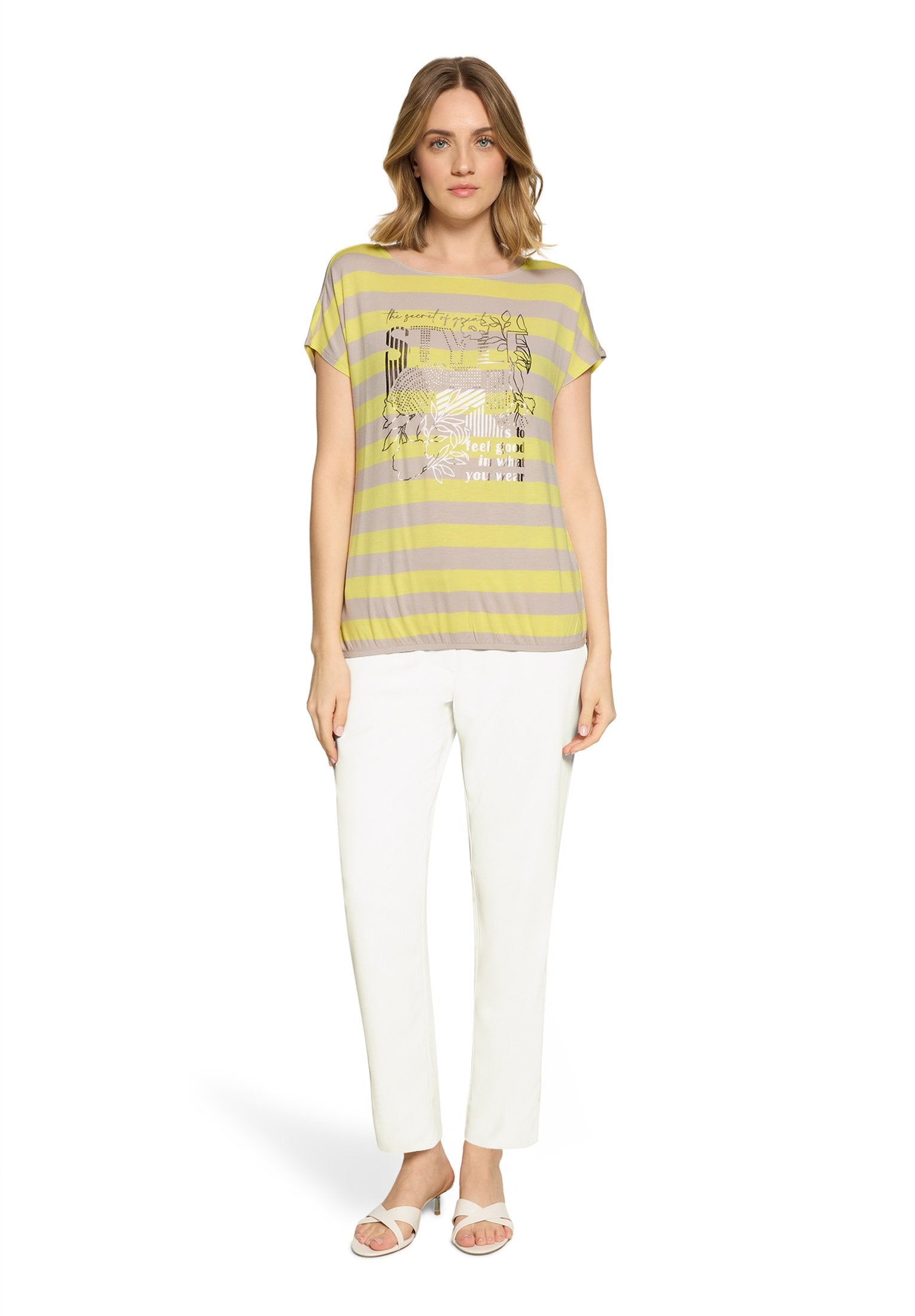 Printshirt (Beige/yellow)