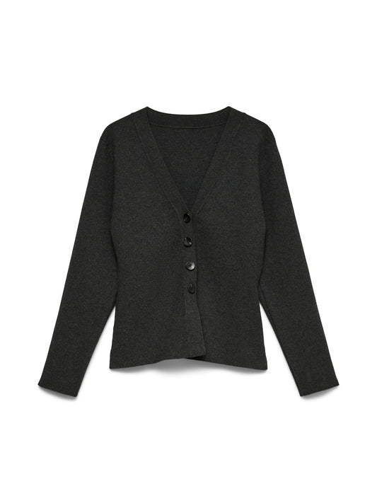 Vmmille Ls V-neck Cardigan Noos (Dark Grey Mel)