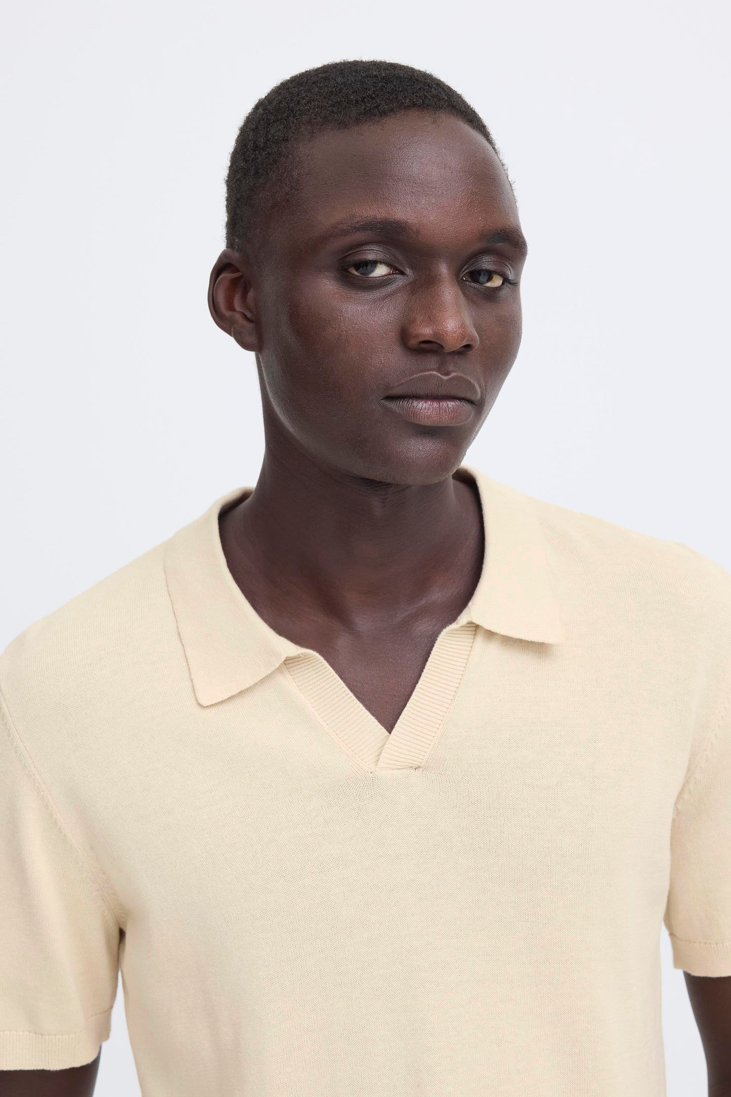 Bhbray Knit Polo Split Neck (Oyster Gray)