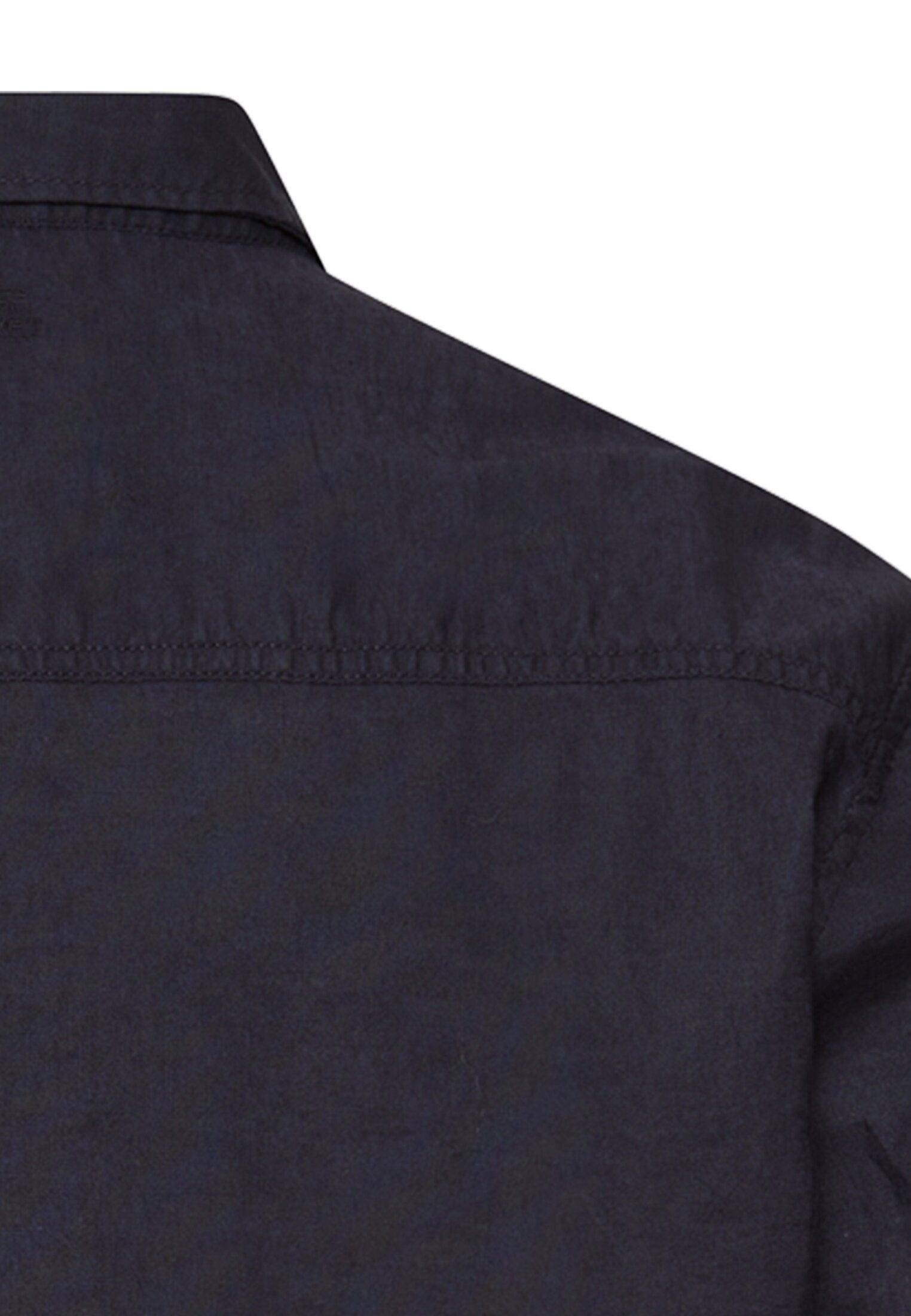 Kurzarmhemd aus Leinenmix (Dark Navy)