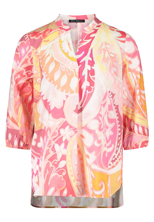 Schlupfbluse (Rosé/yellow)