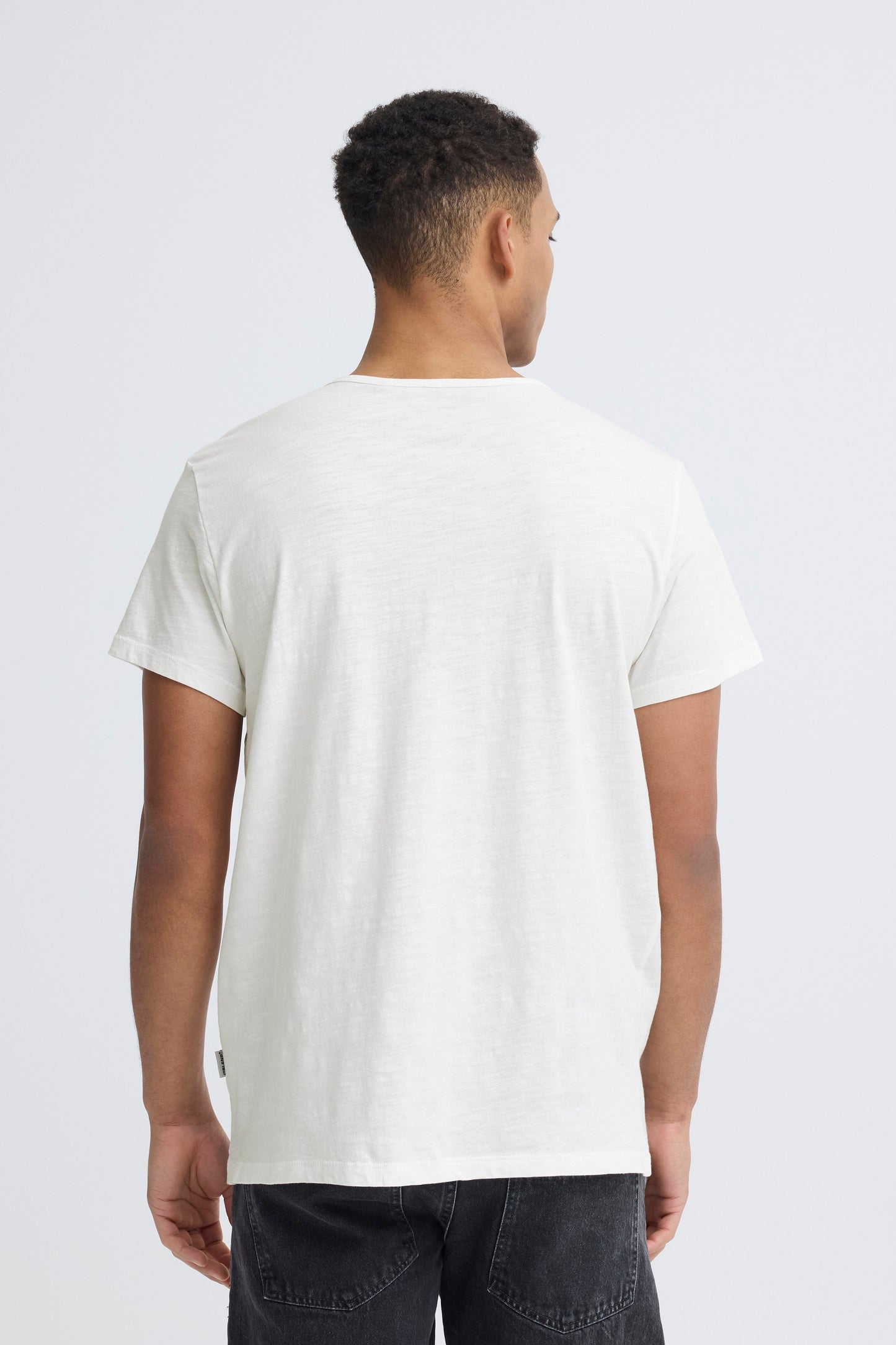 Bhaston Split Neck Tee (Snow White)