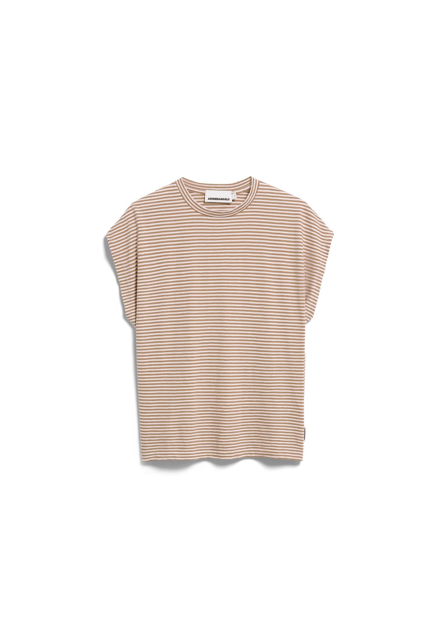Slub Jersey Stripe T-shirt (Oatmilk-cinnamo)