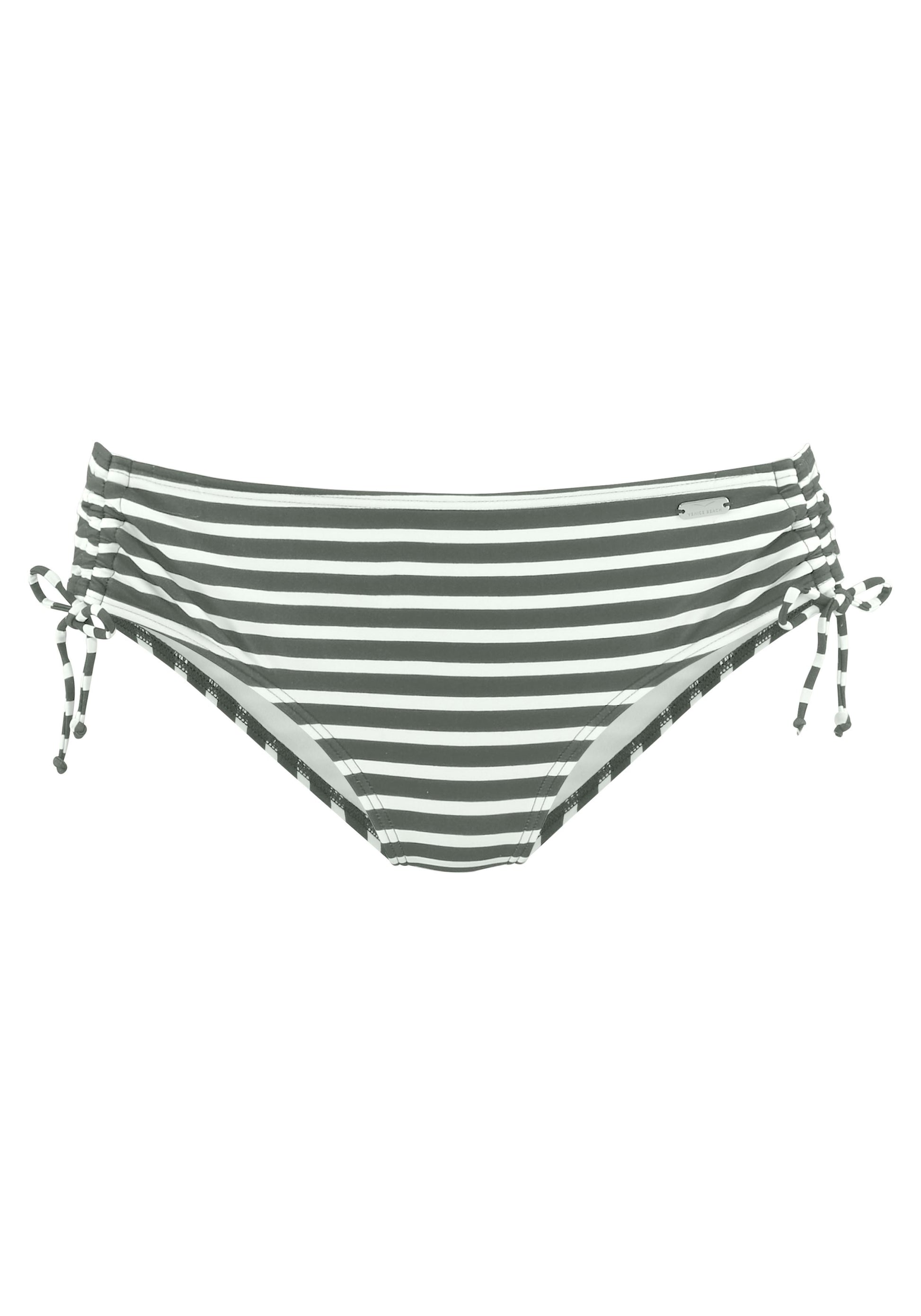 Venice Beach Bikinihose mit Raffung (Oliv Stripe)